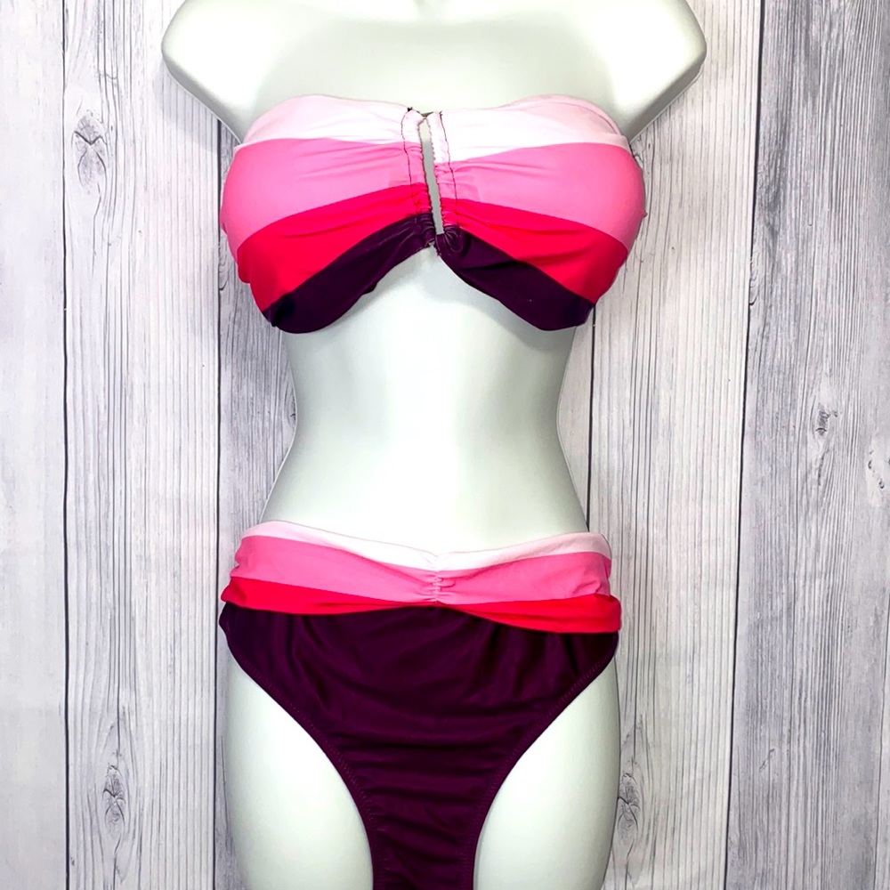 “Sweet on You”  Color-block 2 piece swimsuit